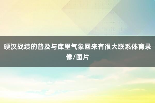 硬汉战绩的普及与库里气象回来有很大联系体育录像/图片